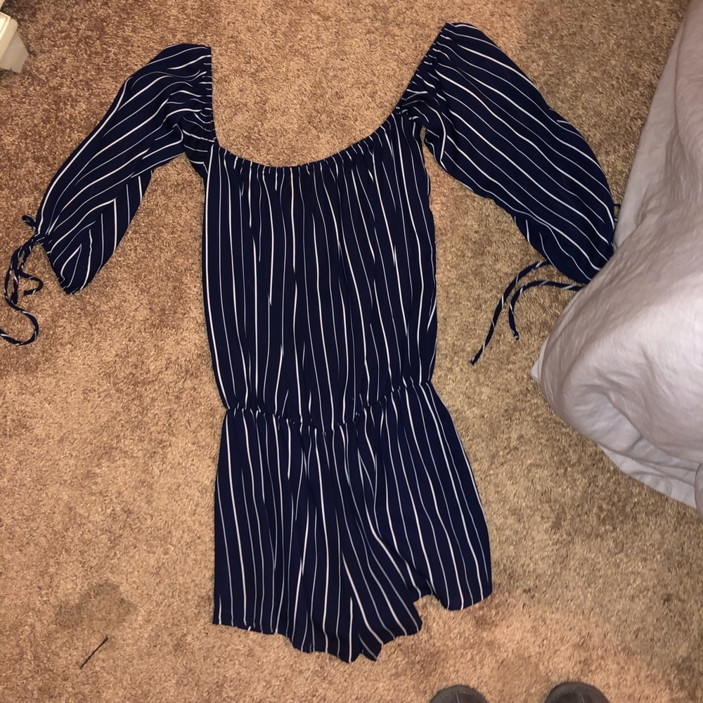 Long sleeve off shoulder romper